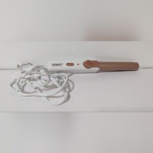 Purify | Mini Travel Ceramic Tourmaline 3/4 Inch Curling Iron - White/Rose Gold